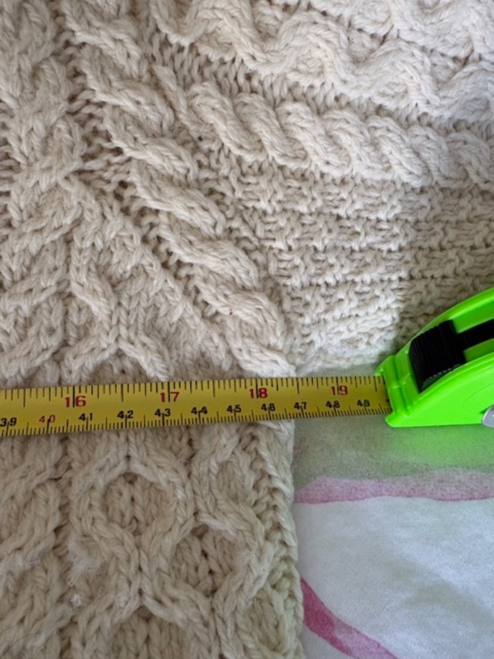 ARAN MOR Women's sz S Irish cable knit sweater polo neck natural white - Picture 13 of 14